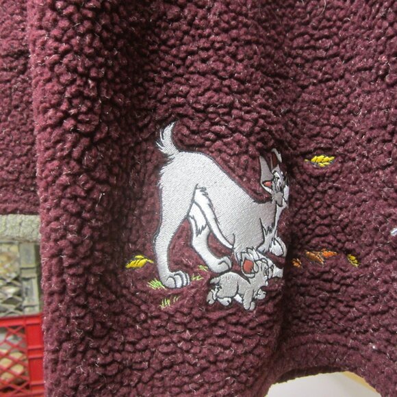 DISNEY LADY & THE TRAMP FLEECE, FALL THEME LARGE RN84167 - Picture 3 of 9